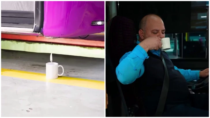 В Баку водитель заварил чай в автобусе и напомнил о важности профессионализма за рулем
