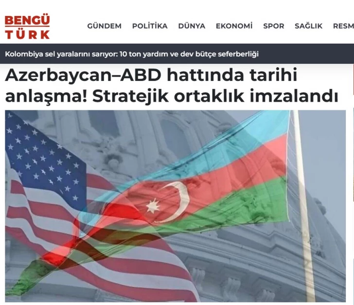 Media.az - Новости Азербайджана - СМИ Турции и ТРСК широко осветили подписание Хартии о стратегическом партнерстве Азербайджана и США