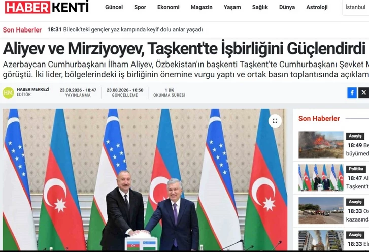 Media.az - Новости Азербайджана - СМИ Турции: Визит Президента Ильхама Алиева в Узбекистан – вклад в укрепление интеграции в регионе