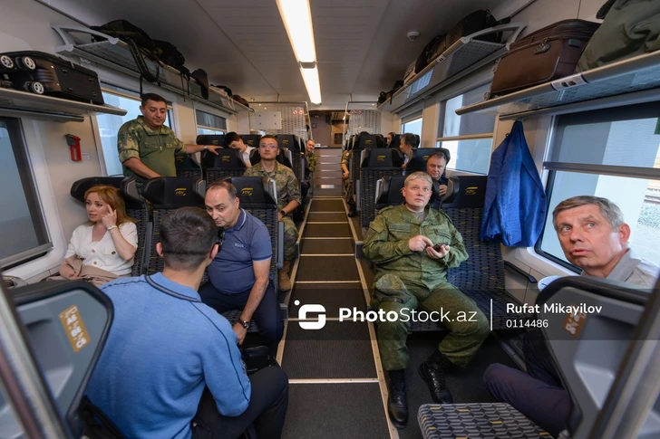Media.az - Новости Азербайджана - Аккредитованные в Азербайджане дипломаты возвращаются из Агдама в Баку на скоростном поезде