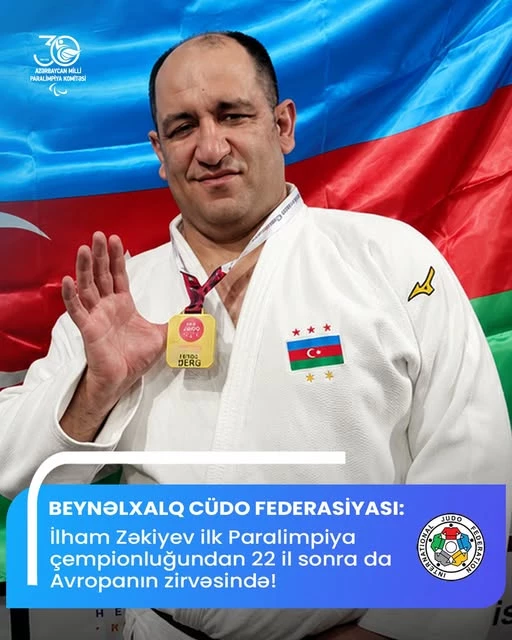 Media.az - Новости Азербайджана - Десятая золотая медаль Ильхама Закиева на чемпионате Европы отмечена Международной федерацией дзюдо