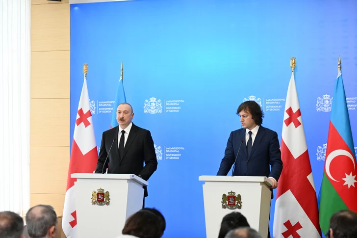 Media.az - Новости Азербайджана - Президент Азербайджана и премьер-министр Грузии выступили с заявлениями для прессы