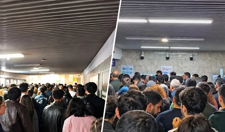 В Бакинском метро объяснили скопление пассажиров у входа на станцию «Кёроглу»