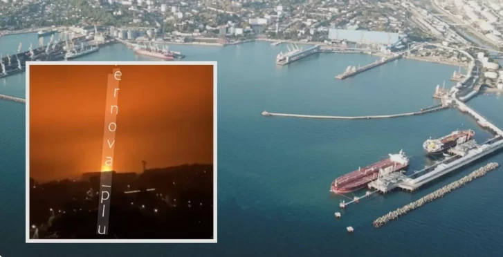 В России ночью атакованы морской порт и НПЗ: возникли пожары