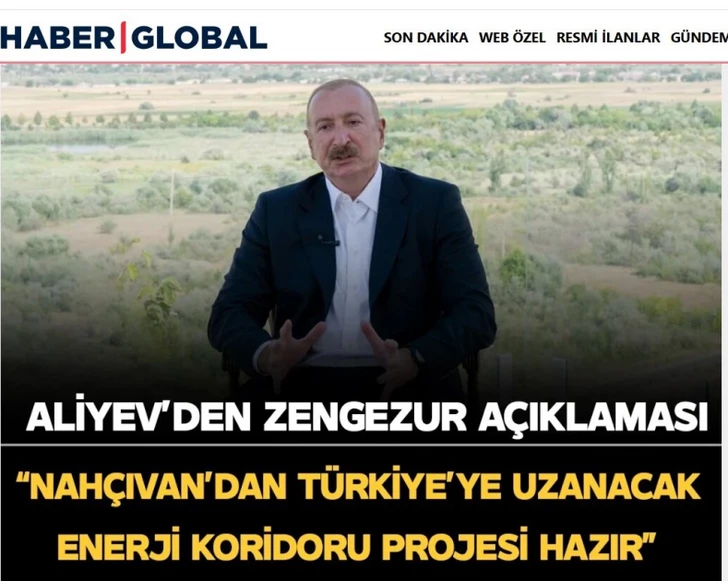 Media.az - Новости Азербайджана - Заявления Ильхама Алиева о Зангезурском коридоре вызвали широкий резонанс в турецких СМИ