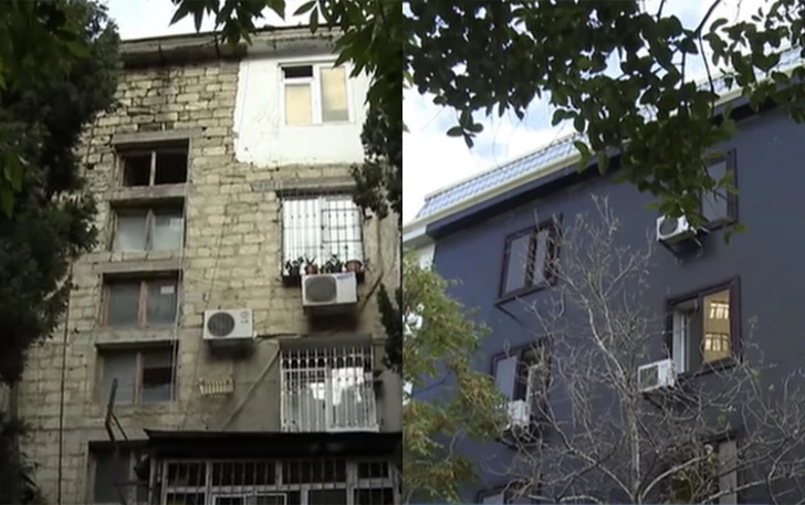 Ремонт наполовину: в Баку за красивыми фасадами скрываются аварийные здания