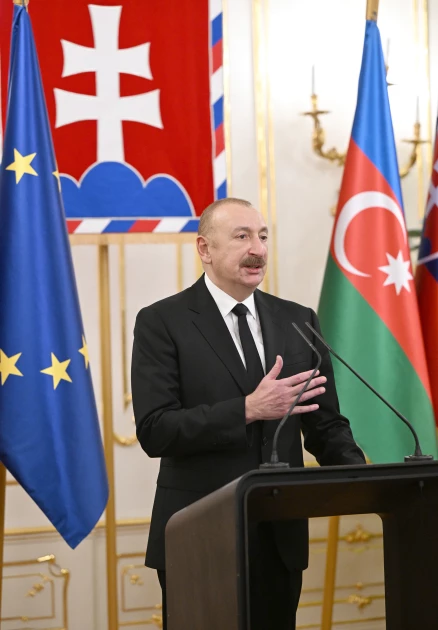 Media.az - Новости Азербайджана - Президенты Азербайджана и Словакии выступили с заявлениями для прессы