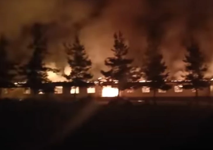 Media.az - Новости Азербайджана - В Габалинском районе полностью сгорело здание сельской школы