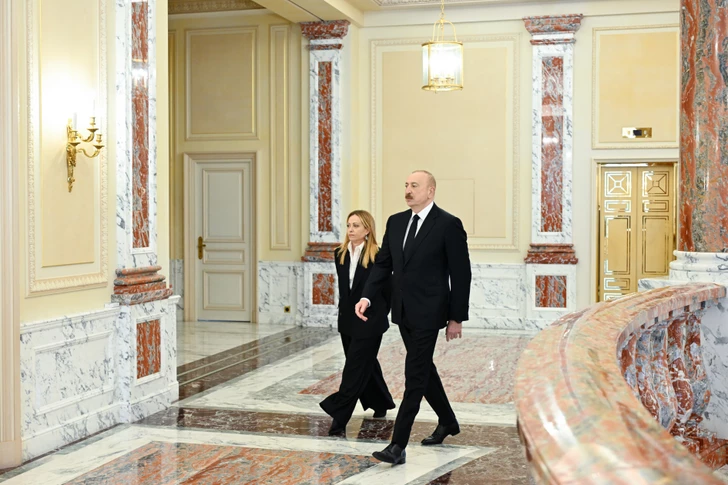 Media.az - Новости Азербайджана - Состоялась встреча Ильхама Алиева с Джорджей Мелони в формате «один на один»