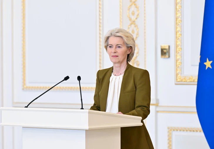 Media.az - Новости Азербайджана - Президент Ильхам Алиев и президент Европейской комиссии выступили с заявлениями для прессы