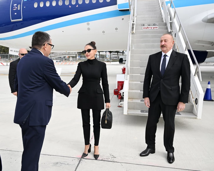 Media.az - Новости Азербайджана - Президент Ильхам Алиев прибыл в Нью-Йорк