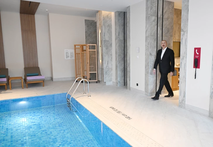 Media.az - Новости Азербайджана - Ильхам Алиев поучаствовал в открытии отеля Hilton Garden Inn Agdam