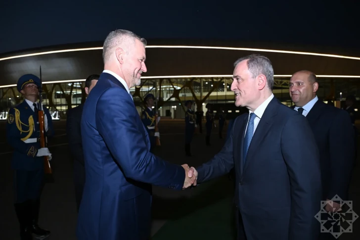 Президент Словакии вылетел из Физули в Баку