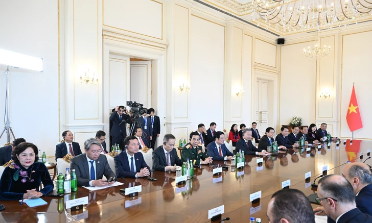Media.az - Новости Азербайджана - Состоялась встреча Президента Азербайджана с Генсеком ЦК Компартии Вьетнама в расширенном составе