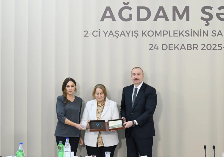 Media.az - Новости Азербайджана - Президент поучаствовал в открытии 2го жилого комплекса в Агдаме