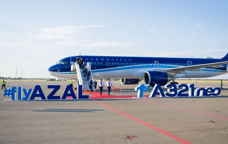 Первый самолет нового поколения Airbus A321neo авиакомпании AZAL прибыл в Баку