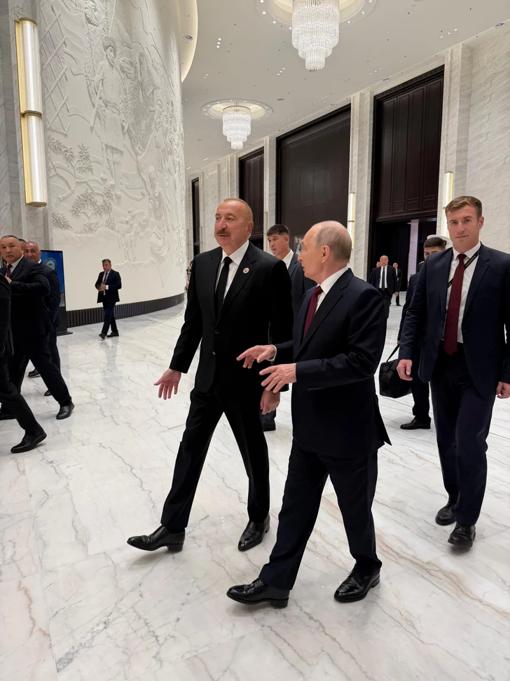 Ильхам Алиев и Владимир Путин кратко пообщались в кулуарах встречи в формате «ШОС плюс»