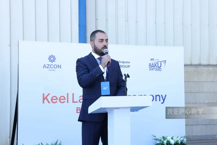 Media.az - Новости Азербайджана - На Бакинском судостроительном заводе заложен киль первого контейнеровоза для Каспия