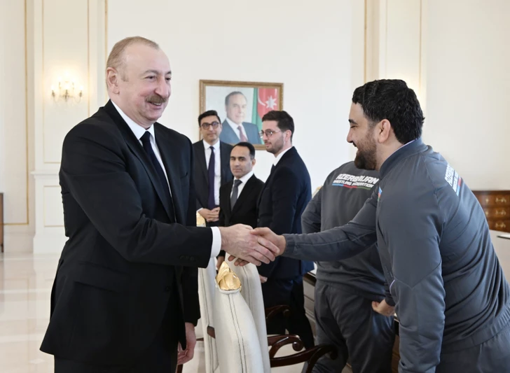 Media.az - Новости Азербайджана - Президент Ильхам Алиев принял борцов, ставших чемпионами в командном зачете на чемпионате Европы