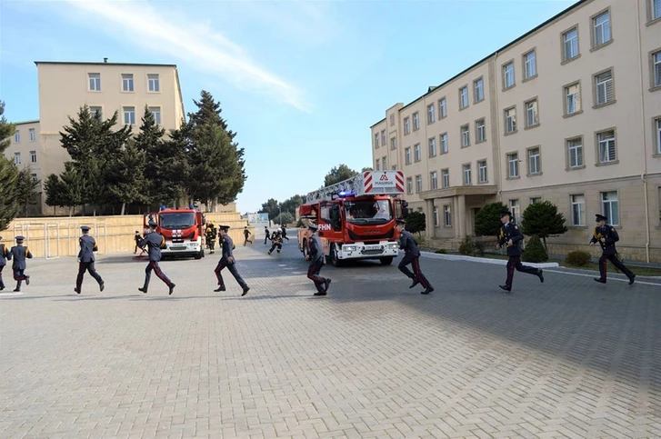 В Военном лицее имени Джамшида Нахчыванского прошли учения по действиям в чрезвычайных ситуациях