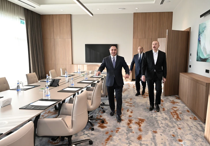 Media.az - Новости Азербайджана - Ильхам Алиев поучаствовал в открытии отеля Hilton Garden Inn Agdam