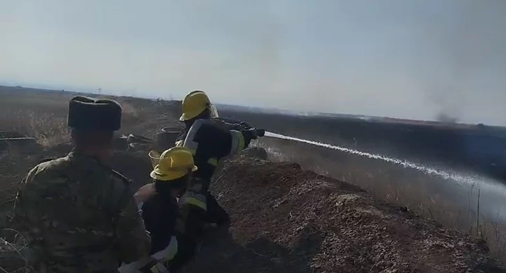 Media.az - Новости Азербайджана - Армянская провокация: МЧС оперативно ликвидировало возгорание на границе