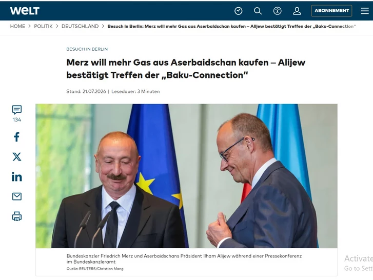 Media.az - Новости Азербайджана - Визит Президента Ильхама Алиева в Германию оказался в центре внимания более 70 мировых СМИ