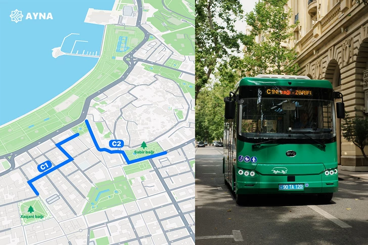 Бесплатные электрошаттлы начали курсировать по центру Баку: маршруты и расписание
