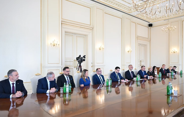 Media.az - Новости Азербайджана - Президент Ильхам Алиев принял делегацию во главе с председателем Национального совета Словакии