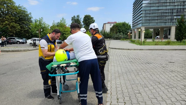 МЧС Азербайджана провел учения в Губинской районной центральной больнице