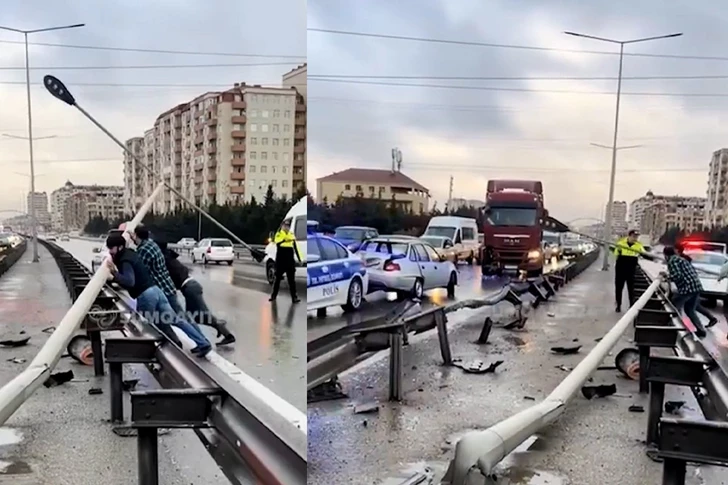 Три автомобиля столкнулись в Сумгайыте