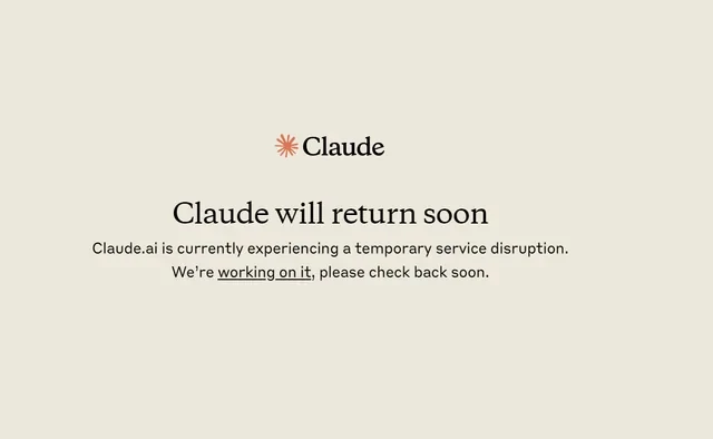 В работе Claude произошел сбой