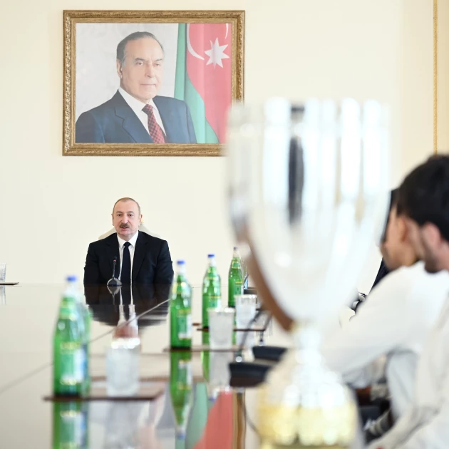 Media.az - Новости Азербайджана - Президент Ильхам Алиев принял борцов, ставших чемпионами в командном зачете на чемпионате Европы