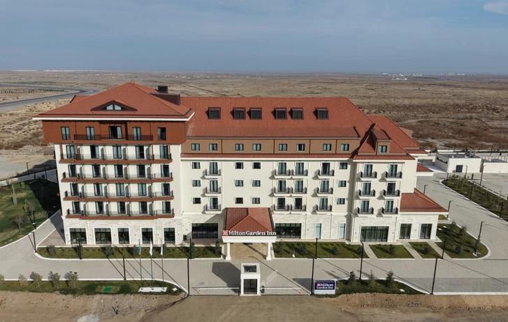 Media.az - Новости Азербайджана - Ильхам Алиев поучаствовал в открытии отеля Hilton Garden Inn Agdam