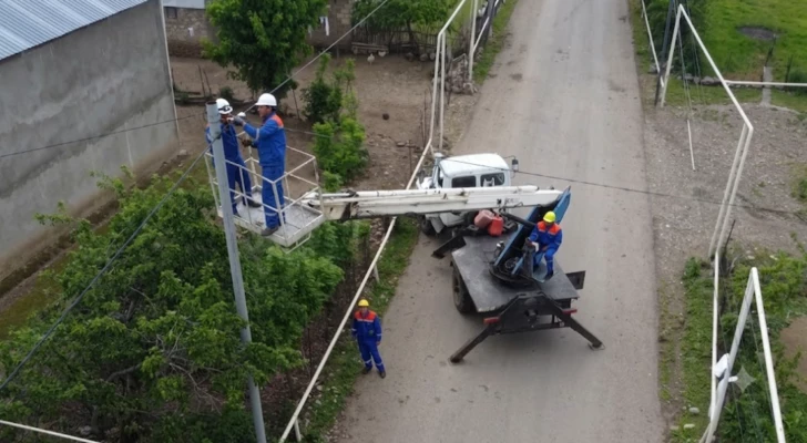 В Гядабейском районе завершена реконструкция электрических сетей