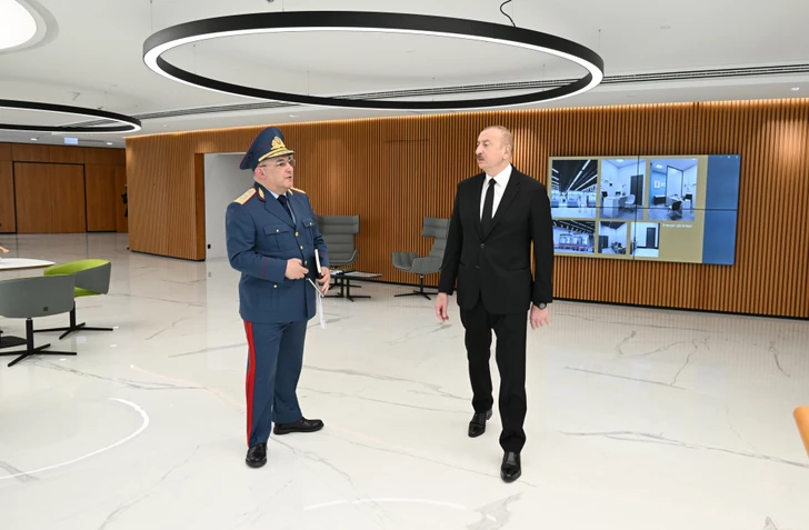 Media.az - Новости Азербайджана - Президент Ильхам Алиев принял участие в открытии нового административного здания ГТК в Баку