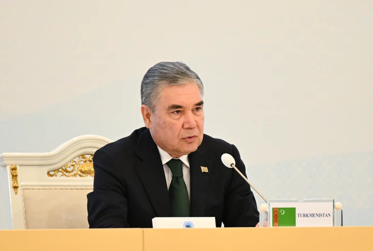 Media.az - Новости Азербайджана - Алиев, Бердымухамедов и Мирзиёев выступили для прессы
