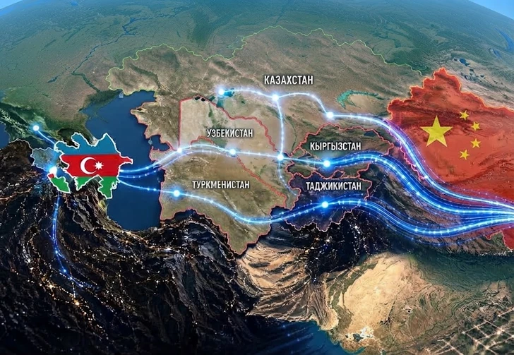 Азербайджан хочет продлить маршрут Китай - Центральная Азия через Каспий