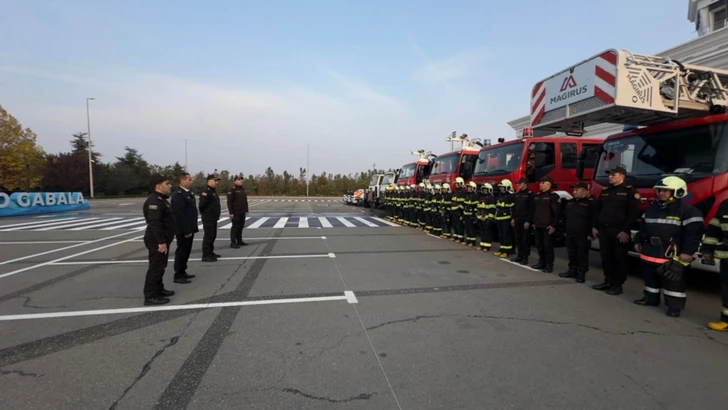 Media.az - Новости Азербайджана - МЧС провело пожарные учения в Габалинском аэропорту
