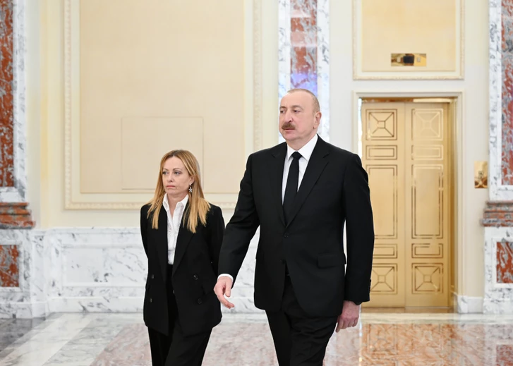 Media.az - Новости Азербайджана - Состоялась встреча Ильхама Алиева с Джорджей Мелони в формате «один на один»