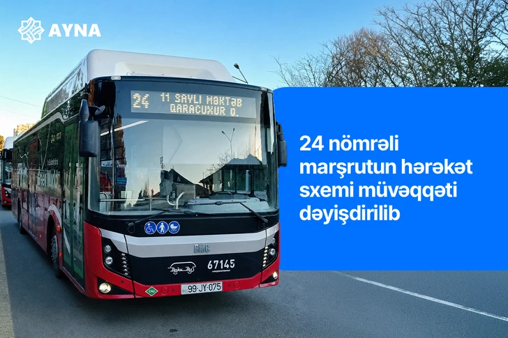 Media.az - Новости Азербайджана - В Баку изменена схема движения одного из автобусных маршрутов