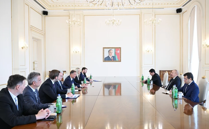 Президент Ильхам Алиев принял делегацию парламента Хорватии