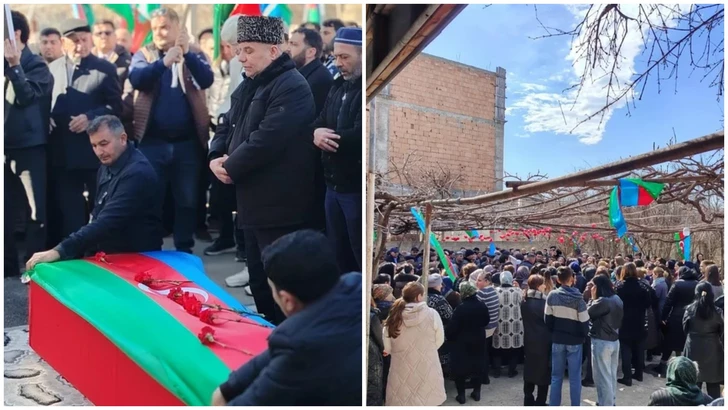 Останки участника Первой Карабахской войны Шахина Керимова перезахоронены в Мингячевире
