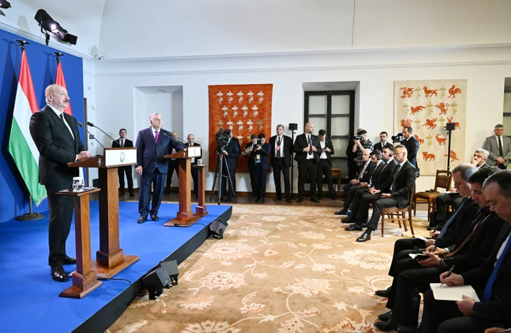 Президент Азербайджана и премьер-министр Венгрии выступили с заявлениями для прессы