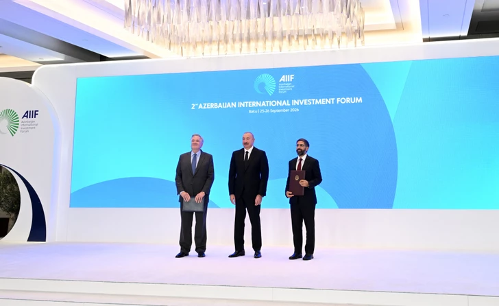 Media.az - Новости Азербайджана - С участием Президента Ильхама Алиева состоялся обмен документами, подписанными в рамках AIIF 2026