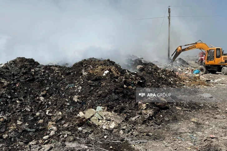 Media.az - Новости Азербайджана - В Уджаре горит мусорный полигон: огонь охватил 1 гектар территории, ряд сел остался без света