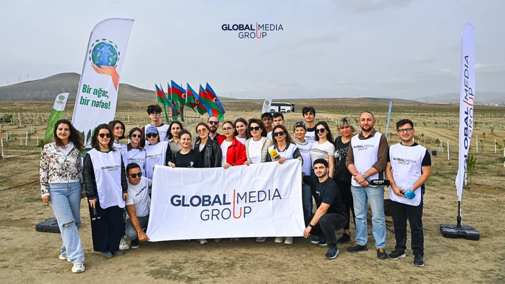 Media.az - Новости Азербайджана - По инициативе Global Media Group проведена очередная акция по посадке деревьев