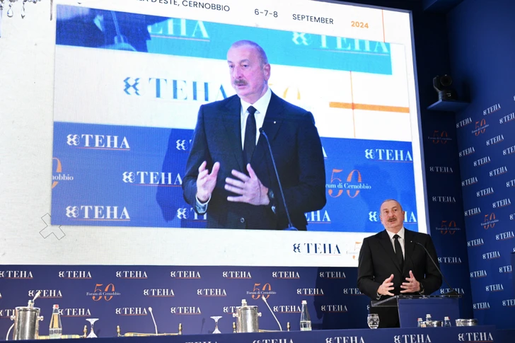 Media.az - Новости Азербайджана - Президент Ильхам Алиев на Международном форуме Черноббио