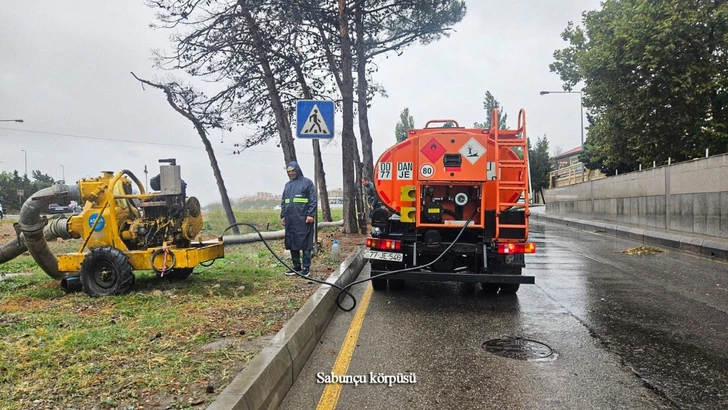 Media.az - Новости Азербайджана - Сильные дожди в Азербайджане: ливневые воды отводят с улиц и проспектов