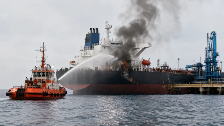 В Каспийском море атакован танкер